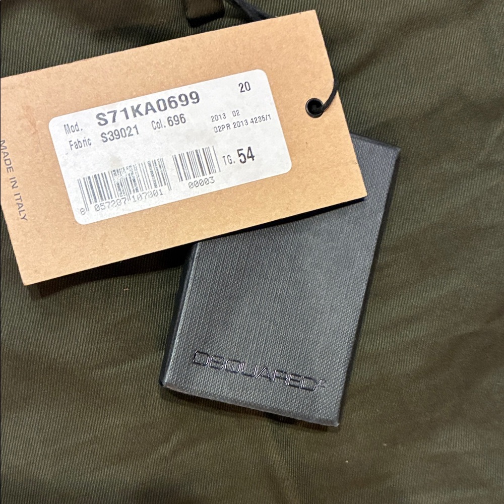 NWT DSQUARED2 Olive Green chinos - Picture 2 of 7